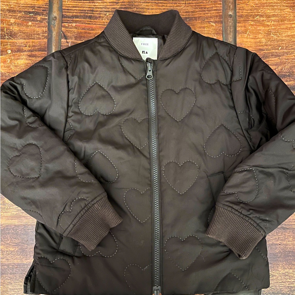 Cute girls XS (4/5) quilted zip up jacket
